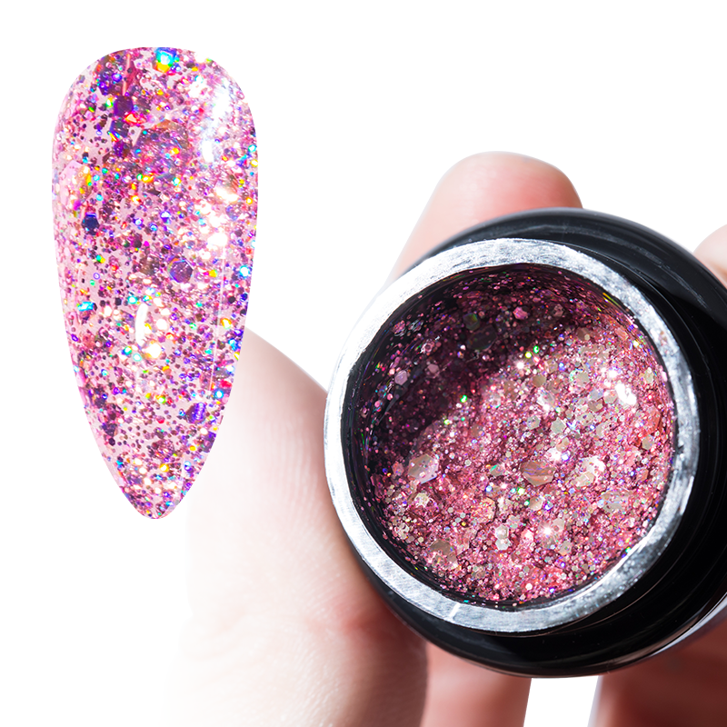 Новое поступление 8 мл Super Shining Glitter Gel 12 Color для дизайна ногтей